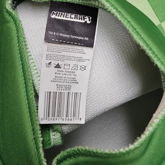 Creeper Deluxe Child Halloween Costume Size Large 10/12 (NO Pants) - Picture 9 of 12